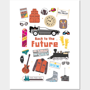 Back to the future paper cut objects Posters and Art